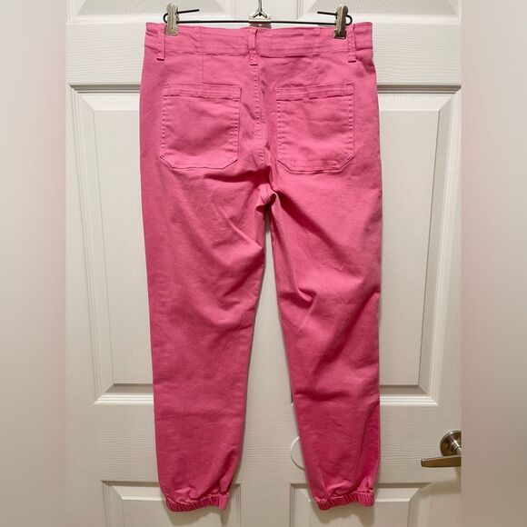 Risen Belle High Rise Hot Pink Jogger Jeans Elastic Cuffs Women’s 3/26 Trendy - Picture 10 of 15
